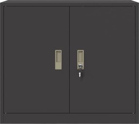 vidaXL Ντουλάπι αποθήκευσης Μαύρο 80 x 40 x 70 εκ Ατσάλι