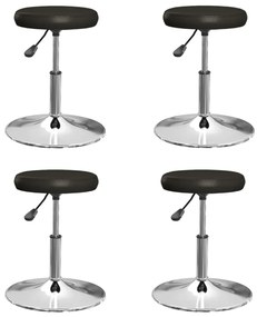 vidaXL Καρέκλες Τραπεζαρίας 4 τεμ. Μαύρες από Συνθετικό Δέρμα