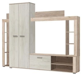 TV Composition Talin Grey Oak - White Oak 233*35*185 cm