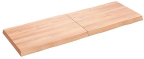 vidaXL Επιφ Τραπεζιού Αν Καφέ 140x50x(2-6)εκ.Ακατέργ. Μασίφ Ξύλο Δρυός