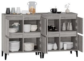 vidaXL Ντουλάπι 2 τεμ. Γκρι Sonoma 60x35x70 εκ. από Επεξεργασμένο Ξύλο