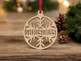 Intra απο ξύλο plywood 3mm-4mm πάχος – Εξατομικευμένο χριστουγεννιάτικο μπιχλιμπίδι με νιφάδες χιονιού 15x20 cm INTRAVECTRY-MY546694