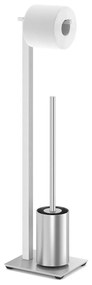 Χαρτοθήκη Δαπέδου Με Πιγκάλ Carvo 40488 15x18x71,8cm White-Inox Zack Stainless Steel
