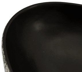 Νιπτήρας Οβάλ Μαύρος και Μπλε 56,5x36,5x13,5 εκ. Κεραμικός - Μαύρο