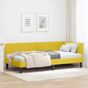 vidaXL Κρεβάτι Γωνίας Άλλο με κεφαλάρι Κίτρινο 90 x 200 cm