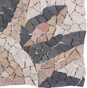 vidaXL Μωσαϊκά Πλακάκια Ήλιος Πολύχρωμο 120 x 120 cm Μάρμαρο