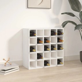 Ντουλάπι Κρασιών Λευκό 56 x 25 x 56 εκ. από Μασίφ Ξύλο Πεύκου