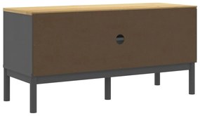 vidaXL Έπιπλο Τηλεόρασης FLORO Γκρι 114x43x55 εκ. Μασίφ Ξύλο Πεύκου