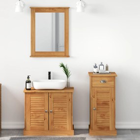 vidaXL Σετ Επίπλων Μπάνιου με συρτάρι 3 pcs Καφέ 37 x 34 x 80 εκ