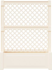 vidaXL Μεγάλη Γλάστρα με Δίχτυ Λευκό 99,5 x 43 x 133,5 cm PP