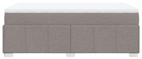 Κρεβάτι Boxspring με Στρώμα Taupe 120x190 εκ. Υφασμάτινο - Μπεζ-Γκρι