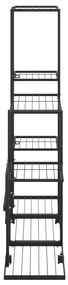 vidaXL Ανθοστήλη με Ρόδες Μαύρη 94,5 x 25 x 92,5 εκ. Μεταλλική