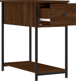 vidaXL Κομοδίνα 2 τεμ. Καφέ Δρυς 30 x 60 x 60 εκ. από Επεξεργ. Ξύλο