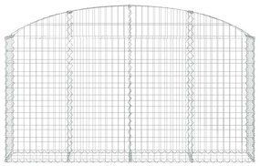 vidaXL Συρματοκιβώτιο Τοξωτό 200x30x100/120εκ. από Γαλβανισμένο Χάλυβα