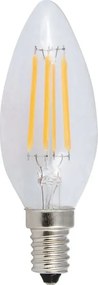 Λαμπτήρας LED Filament E14 Candle 4W 4000K Dimmable  (10 τεμάχια)