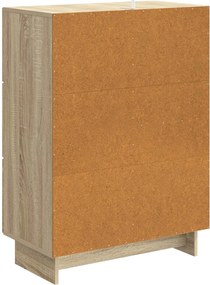 vidaXL Πλαϊνό γραφείο Sonoma Δρυς 66 x 34,5 x 90 εκ Επεξεργασμένο Ξύλο