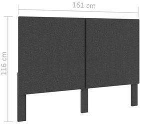 VidaXL Κεφαλάρι Σκούρο Γκρι 160 x 200 εκ. Υφασμάτινο