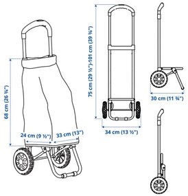 RADARBULLE τσάντα αγορών με ροδάκια, 38 l 704.852.25