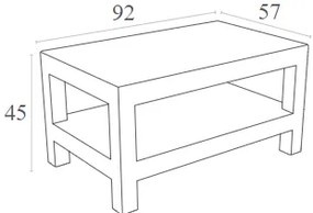 MONACO WHITE ΤΡΑΠΕΖΙ 92Χ57Χ45ΕΚ. ΠΟΛ/ΝΙΟΥ