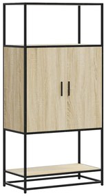 vidaXL Highboard Δρυς sonoma 68x35x139 cm Επεξεργασμένο ξύλο μέταλλο