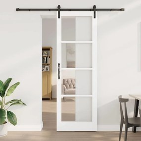 vidaXL Συρόμενη Πόρτα με Σετ Υλικών 'ORKDAL' Λευκή 78x232 εκ.