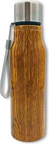 Μπουκάλι Ανοξείδωτο BPA Free 750ml Εφέ Ξύλου