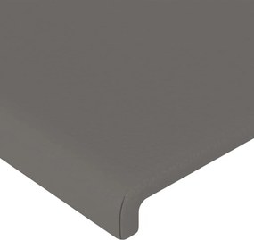 vidaXL Κεφαλάρι Κρεβατιού LED Γκρι 100x5x118/128 εκ
