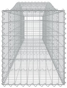 Συρματοκιβώτια Τοξωτά 6 τεμ. 400x50x60/80 εκ. Γαλβαν. Ατσάλι - Ασήμι