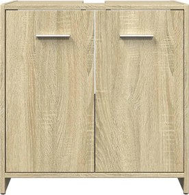 vidaXL Ντουλάπι Νιπτήρα Μπάνιου Sonoma Δρυς 60x33x60 εκ. Επεξ. Ξύλο