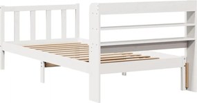 vidaXL Σκελετός Κρεβ. Χωρίς Στρώμα Λευκό 90x190 εκ Μασίφ Πεύκο