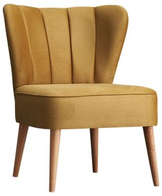 Καρέκλα Layla Megapap υφασμάτινη χρώμα χρυσό 67x50x80εκ. - Ύφασμα - PRGP043-0005,4
