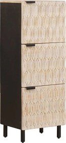 vidaXL Highboard Λευκό Φινίρισμα Καθαρισμού 40 x 33 x 110 εκ