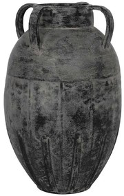 Βάζο Lava 031641 30x30x50cm Black-Grey Μέταλλο