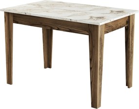 Τραπέζι Κουζίνας Καρυδί / Λευκό FIAPREL 110x72x75