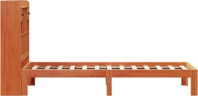vidaXL Κρεβάτι Βιβλιοθήκη Χωρίς Στρώμα 75x190 εκ Μασίφ Ξύλο Πεύκου