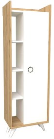 Στήλη Μπάνιου Ilgim 835PUQ3914 50x31,8x140cm Oak-White Μοριοσανίδα, Μελαμίνη