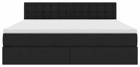 vidaXL Κρεβάτι με αποθηκευτικό χώρο και στρώμα Μαύρο 160 x 200 cm