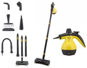 Προϊόν με ανοιχτή συσκευασία: Ατμοκαθαριστής Beper P202VAL001 10 σε 1, 1050 W, 0.35 λίτρα, Αξεσουάρ, Μαύρο/κίτρινο