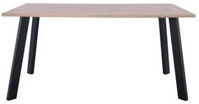 Τραπέζι Baxter ΕΜ828 160x90x75cm Black Sonoma Mdf, Metal