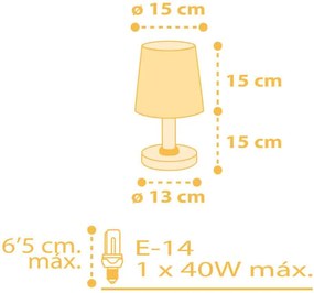 Starlight Yellow κομοδίνου φωτιστικό (82211A)