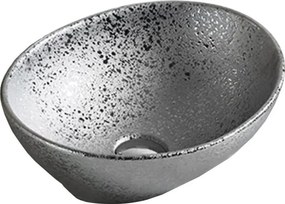 Mexen Elza νιπτήρας επιτραπέζιος 40 x 33 cm, ασημί - 21014052