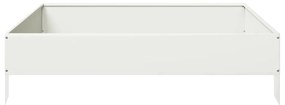 vidaXL Ζαρντινιέρα Υπερυψωμένη Λευκό 100x100x26 εκ. Ατσάλι