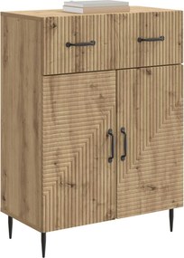 vidaXL Πλαϊνό γραφείο Artisan Δρυς 66 x 34,5 x 89,5 εκ