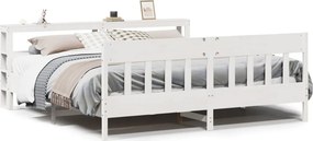 vidaXL Σκελετός Κρεβ. Χωρίς Στρώμα Λευκό 180x200 εκ Μασίφ Πεύκο