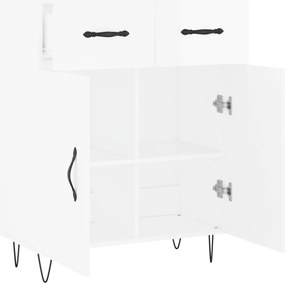 vidaXL Ντουλάπι Γυαλιστερό Λευκό 69,5x34x90 εκ. Επεξεργασμένο Ξύλο