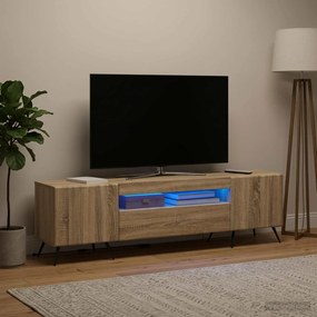 vidaXL Ντουλάπα LED Τηλεόρασης Sonoma Δρυς Επεξεργασμένο Ξύλο