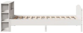 vidaXL Κρεβάτι Βιβλιοθήκη Χωρίς Στρώμα 100x200 εκ. Μασίφ Ξύλο Πεύκο