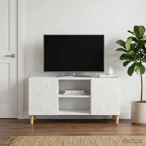 VidaXL Ντουλάπι TV 102 x 34,5 x 50 εκ. Γυαλιστερό Λευκό