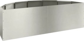vidaXL Γλάστρα Ασημί 120 x 60 x 35 cm Ανοξείδωτο ατσάλι