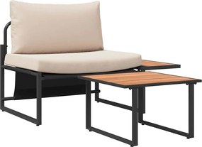 vidaXL Σετ Καναπέ Κήπου 2 pcs Taupe Ατσάλι